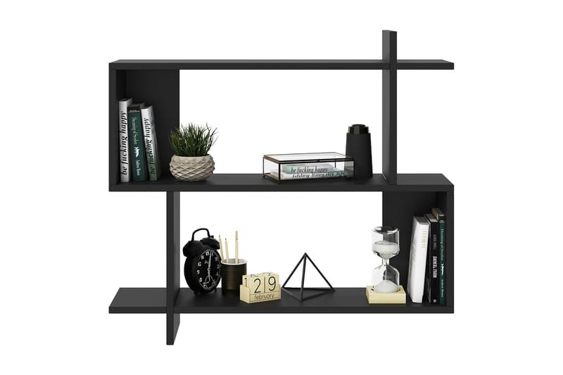 Seinähylly Minanina 90x22 cm 3 hyllyä - Musta - Talo & remontointi - Keittiö & kylpyhuone - Keittiö & kodinhoitohuone - Keittiön sisustus - Keittiöhylly