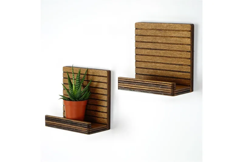 Seinähylly Nagaji 13 cm, Pähkinä