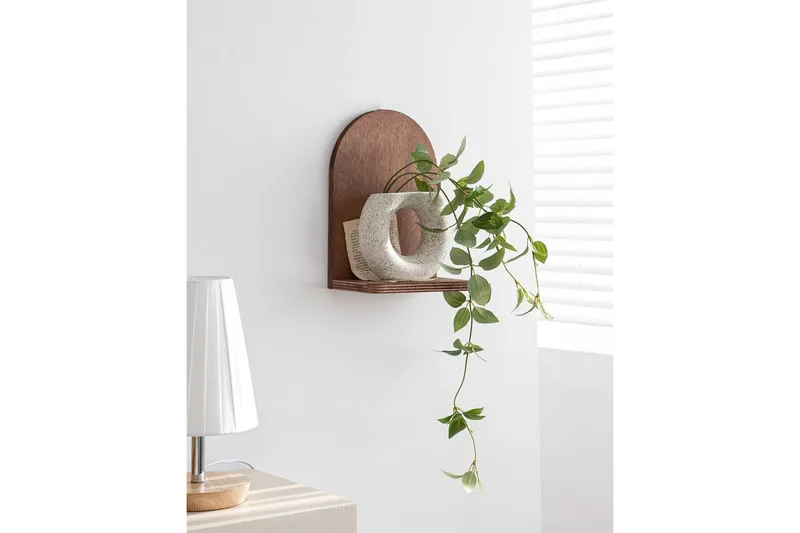 Seinähylly Nagaji 16 cm, Pähkinä