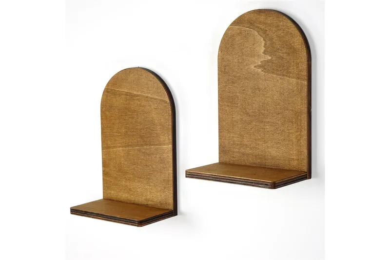 Seinähylly Nagaji 16 cm - Pähkinä - Talo & remontointi - Keittiö & kylpyhuone - Keittiö & kodinhoitohuone - Keittiön sisustus - Keittiöhylly