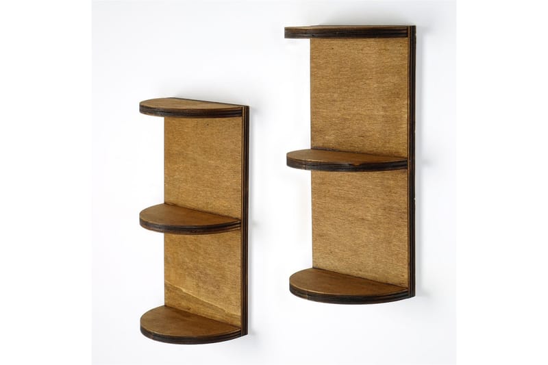 Seinähylly Nagaji 30 cm, Pähkinä