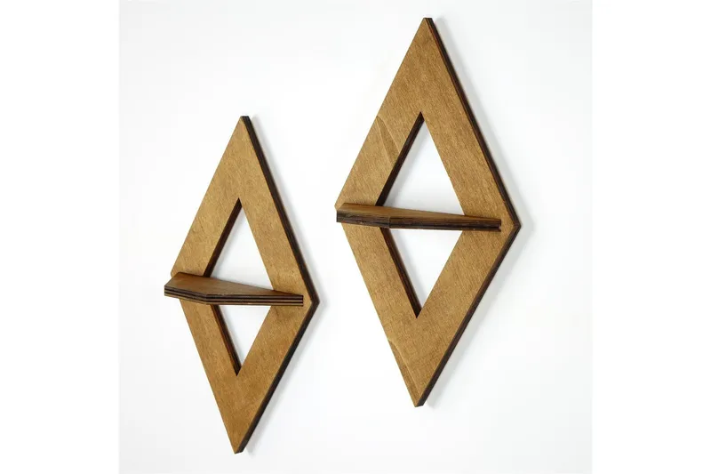 Seinähylly Nagaji 38 cm, Pähkinä