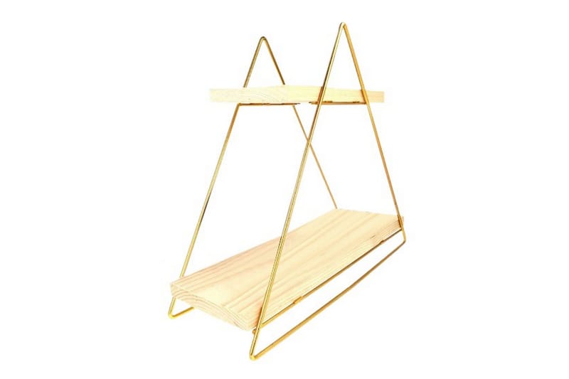 Seinähylly Naomasa 38 cm - Ruskea/Kulta - Talo & remontointi - Keittiö & kylpyhuone - Keittiö & kodinhoitohuone - Keittiön sisustus - Keittiöhylly