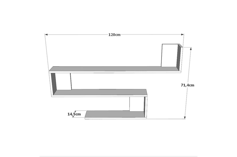 Seinähylly Qorgyle 120 cm - Ruskea - Talo & remontointi - Keittiö & kylpyhuone - Keittiö & kodinhoitohuone - Keittiön sisustus - Keittiöhylly