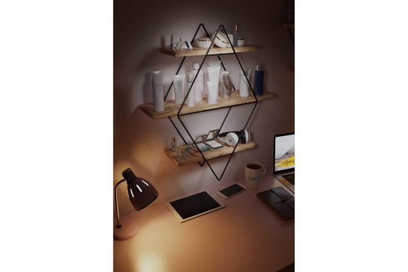 Seinähylly Rambabu 70 cm - Kulta/Musta - Talo & remontointi - Keittiö & kylpyhuone - Keittiö & kodinhoitohuone - Keittiön sisustus - Keittiöhylly