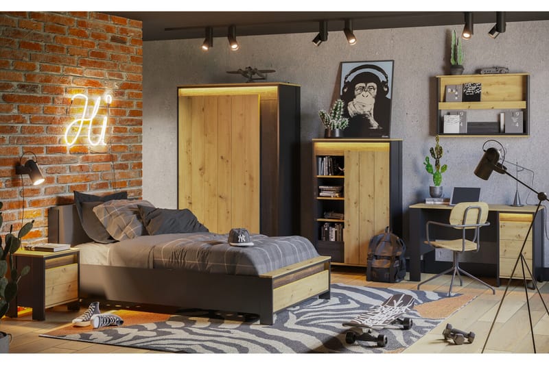 Seinähylly Rathmore 92x12 cm - Musta - Talo & remontointi - Keittiö & kylpyhuone - Keittiö & kodinhoitohuone - Keittiön sisustus - Keittiöhylly