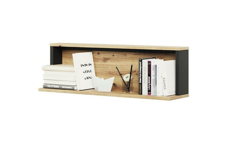 Seinähylly Rathmore 92x22 cm - Musta - Talo & remontointi - Keittiö & kylpyhuone - Keittiö & kodinhoitohuone - Keittiön sisustus - Keittiöhylly