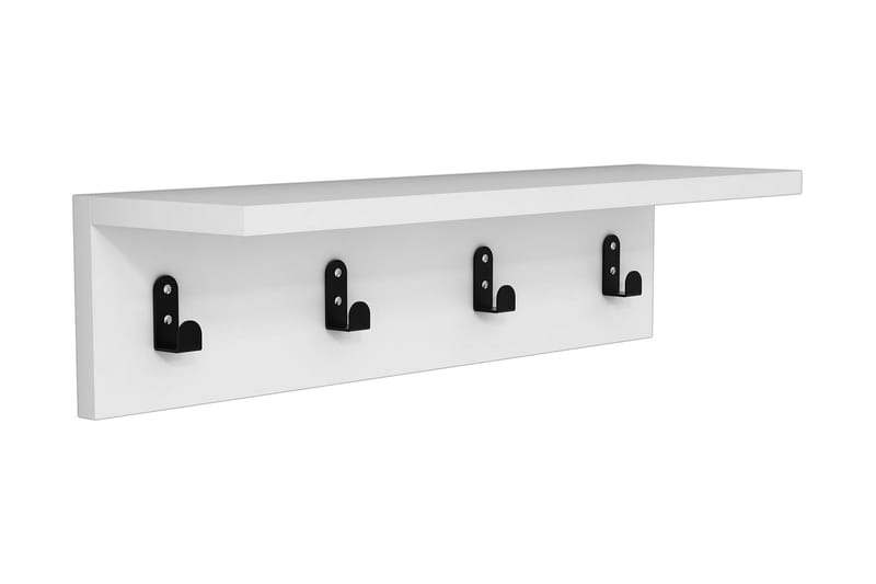 Seinähylly Tyrsberget 60 cm - Valkoinen - Säilytys - Vaatesäilytys - Vaatenaulakko - Vaatekoukku