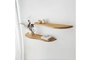 Seinähylly Wavy 100 cm - Tammi - Talo & remontointi - Keittiö & kylpyhuone - Keittiö & kodinhoitohuone - Keittiön sisustus - Keittiöhylly