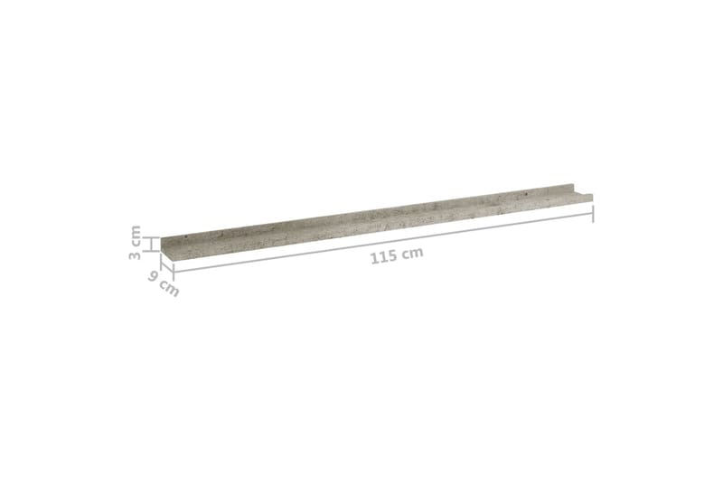 Seinähyllyt 4 kpl betoninharmaa 115x9x3 cm - Talo & remontointi - Keittiö & kylpyhuone - Keittiö & kodinhoitohuone - Keittiön sisustus - Keittiöhylly