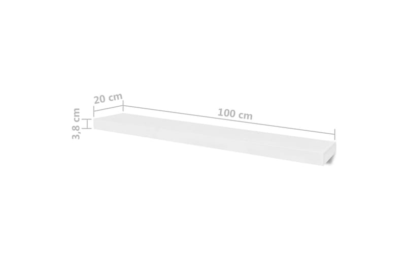 Seinähyllyt 4 kpl valkoinen 100 cm - Valkoinen - Talo & remontointi - Keittiö & kylpyhuone - Keittiö & kodinhoitohuone - Keittiön sisustus - Keittiöhylly