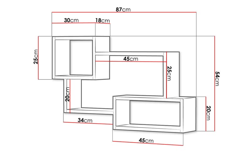 Triorana Hylla 87 cm Vit||Ek - Talo & remontointi - Keittiö & kylpyhuone - Keittiö & kodinhoitohuone - Keittiön sisustus - Keittiöhylly