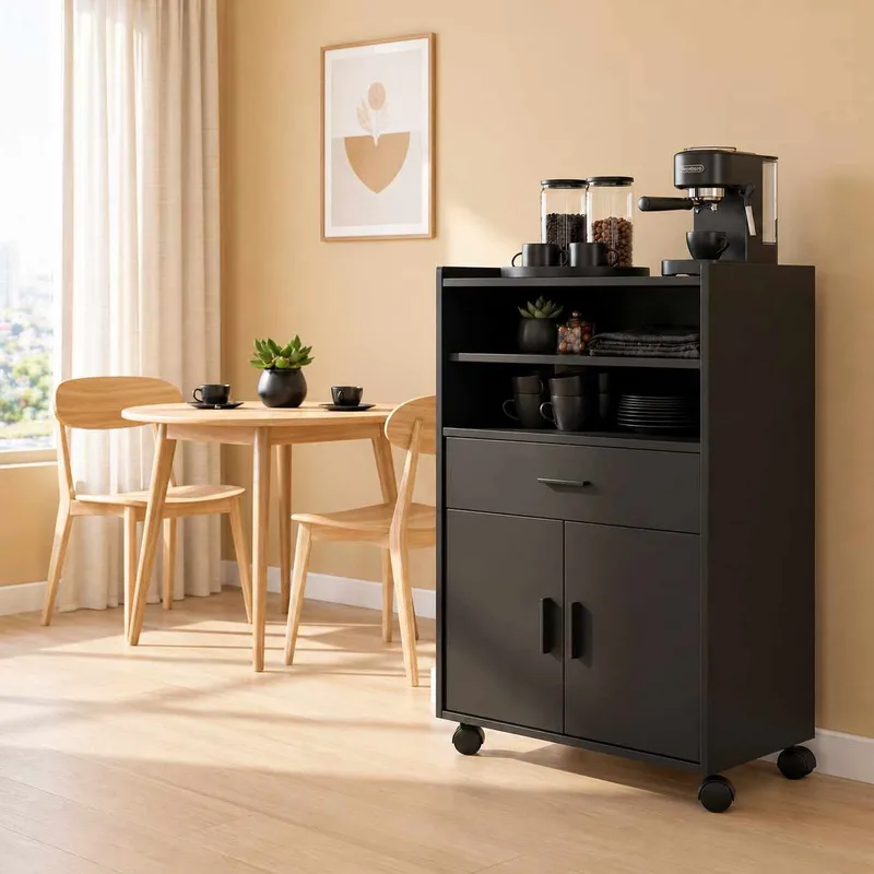 Keittiökaappi Hanah Home Vario (59 x 92 x 40 cm) Musta - Musta - Talo & remontointi - Keittiö & kylpyhuone - Keittiö & kodinhoitohuone - Keittiön sisustus - Keittiökaappi