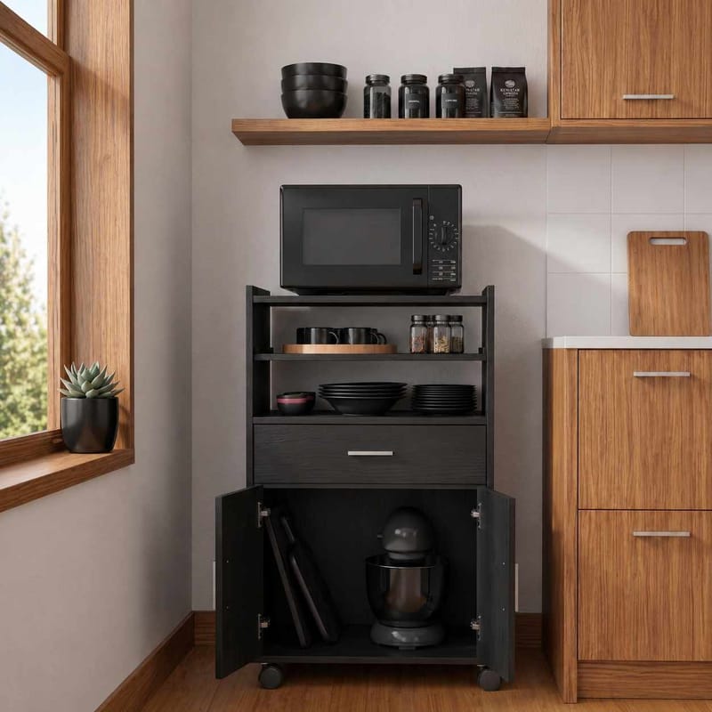Keittiökaappi Hanah Home Vario (59 x 92 x 40 cm) Musta - Musta - Talo & remontointi - Keittiö & kylpyhuone - Keittiö & kodinhoitohuone - Keittiön sisustus - Keittiökaappi