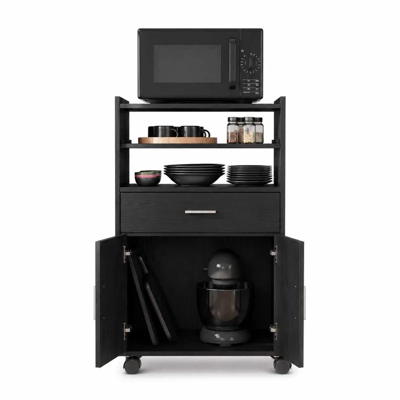 Keittiökaappi Hanah Home Vario (59 x 92 x 40 cm) Musta, Musta