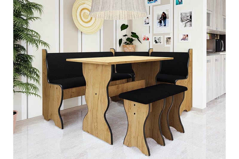 Keittiön Kaappi Carnew - Musta - Huonekalut - Pöytä & ruokailuryhmä - Ruokailuryhmä