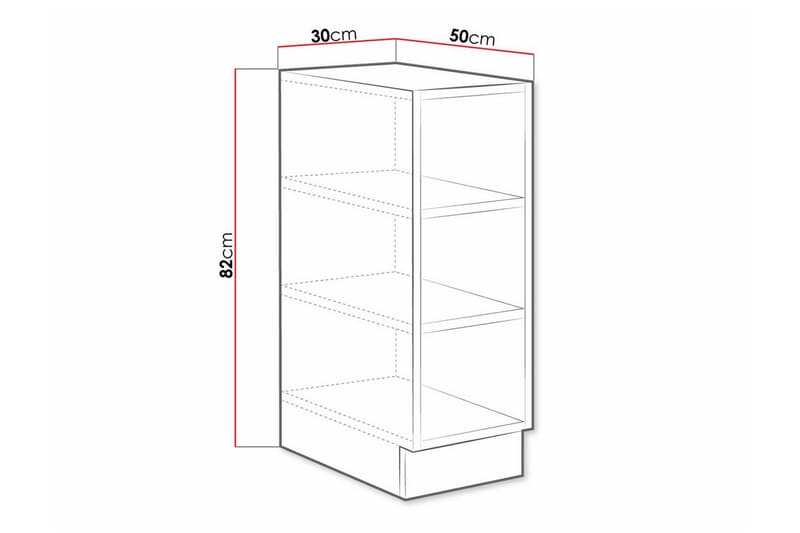 Keittiön Kaappi Templemore 30 cm - Ruskea - Talo & remontointi - Keittiö & kylpyhuone - Keittiö & kodinhoitohuone - Keittiön sisustus - Keittiökaappi