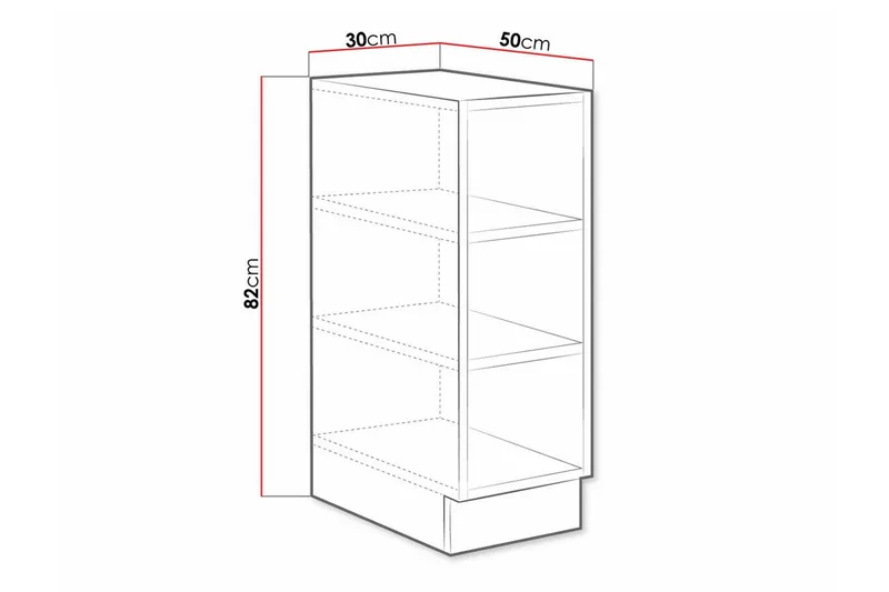 Keittiön Kaappi Templemore 30 cm - Ruskea - Talo & remontointi - Keittiö & kylpyhuone - Keittiö & kodinhoitohuone - Keittiön sisustus - Keittiökaappi