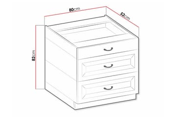 Keittiön Kaappi Templemore 80 cm - Talo & remontointi - Keittiö & kylpyhuone - Keittiö & kodinhoitohuone - Keittiön sisustus - Keittiökaappi