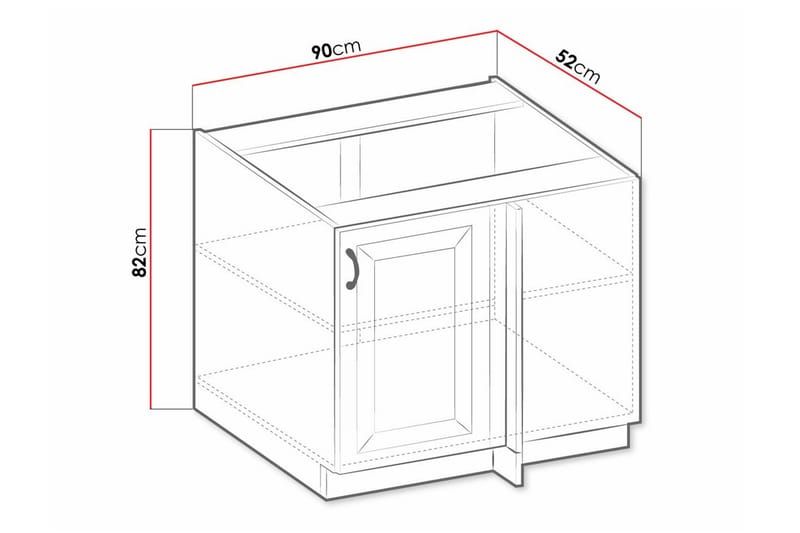 Keittiön Kaappi Templemore 90 cm - Valkoinen - Talo & remontointi - Keittiö & kylpyhuone - Keittiö & kodinhoitohuone - Keittiön sisustus - Keittiökaappi