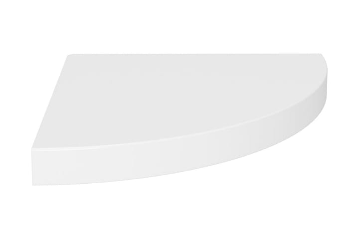 Kelluva kulmahylly valkoinen 35x35x3,8 cm MDF - Valkoinen - Kulmahylly - Hylly - Keittiöhylly