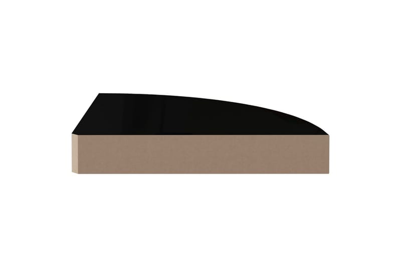 Kelluvat kulmahyllyt 4 kpl korkeakiilto musta 25x25x3,8 cm - Musta - Talo & remontointi - Keittiö & kylpyhuone - Keittiö & kodinhoitohuone - Keittiön sisustus - Keittiöhylly