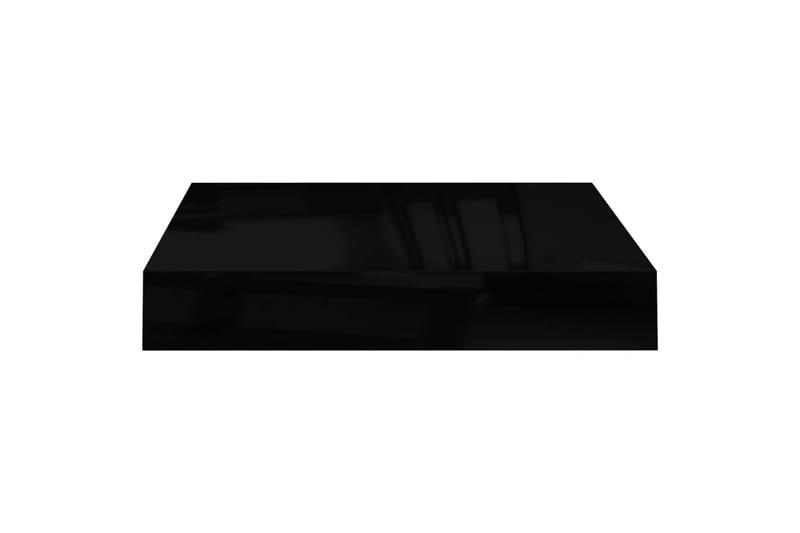 Kelluvat seinähyllyt 4kpl korkeakiilto musta 23x23,5x3,8 cm - Musta - Talo & remontointi - Keittiö & kylpyhuone - Keittiö & kodinhoitohuone - Keittiön sisustus - Keittiöhylly