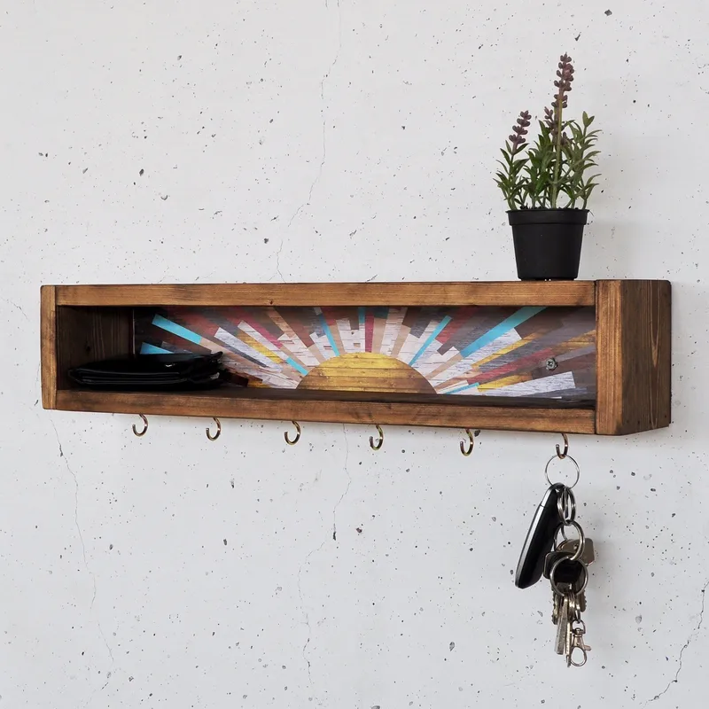 Koristeellinen puinen seinähylly Hanah Home Raflin (40 x 10 x 10 cm), undefined