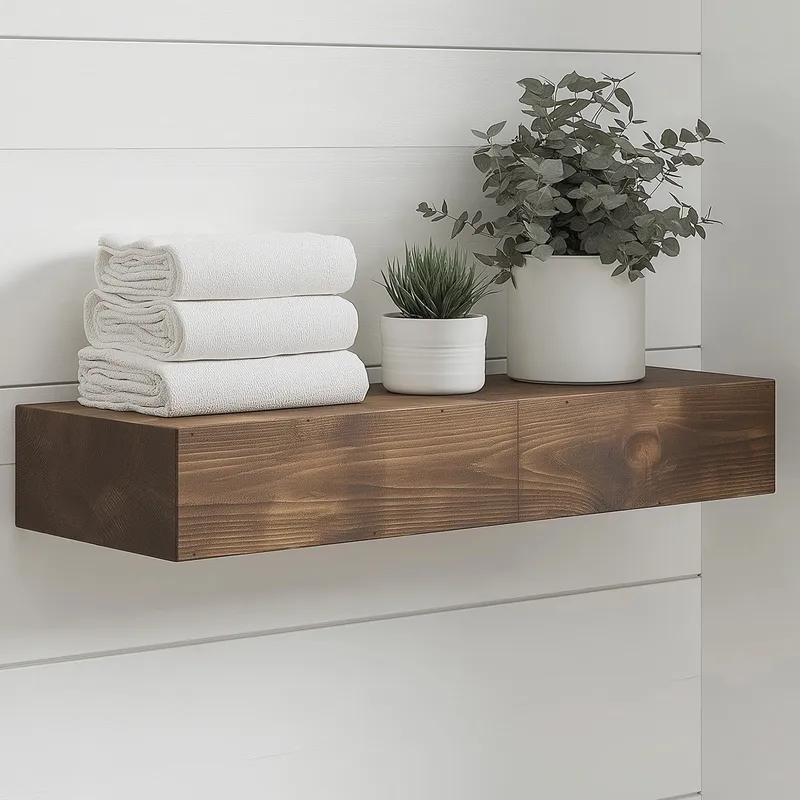 Koristeellinen puinen seinähylly Hanah Home Rafect Wooden (13 x 60 x 11 cm) Malli: yksihyllyinen, undefined