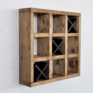 Koristeellinen puinen seinähylly Hanah Home Raflin (42,5 x 42,5 x 11 cm) Puinen / musta - Talo & remontointi - Keittiö & kylpyhuone - Keittiö & kodinhoitohuone - Keittiön sisustus - Keittiöhylly