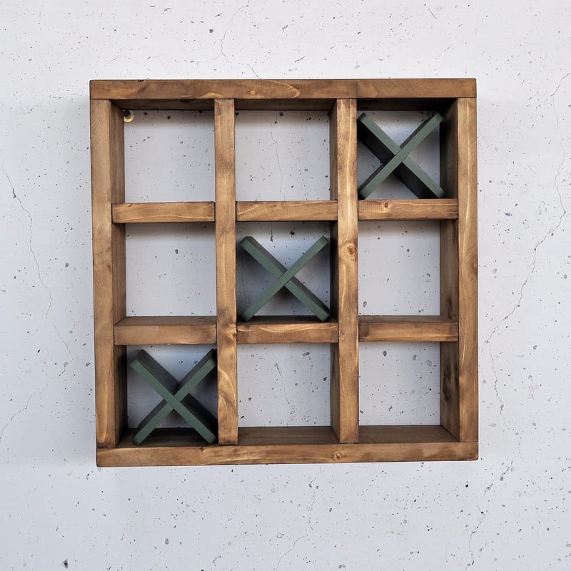 Koristeellinen puinen seinähylly Hanah Home Raflin (42,5 x 42,5 x 11 cm) Puinen / vihreä - Talo & remontointi - Keittiö & kylpyhuone - Keittiö & kodinhoitohuone - Keittiön sisustus - Keittiöhylly