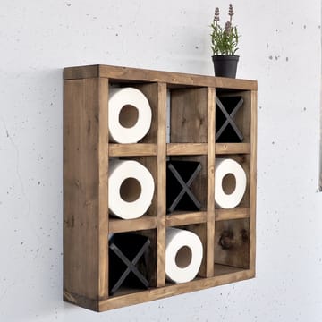 Koristeellinen puinen seinähylly Hanah Home Raflin (42,5 x 42,5 x 11 cm) Puinen / musta - Talo & remontointi - Keittiö & kylpyhuone - Keittiö & kodinhoitohuone - Keittiön sisustus - Keittiöhylly