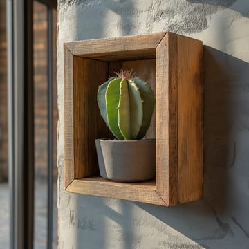 Koristeellinen puinen seinähylly Hanah Home Rafel (14 x 15 x 7 cm) - Talo & remontointi - Keittiö & kylpyhuone - Keittiö & kodinhoitohuone - Keittiön sisustus - Keittiöhylly