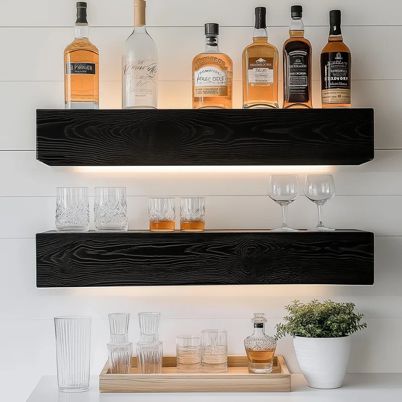 Koristeellinen puinen seinähylly Hanah Home Rafelo (13 x 60 x 11 cm), undefined