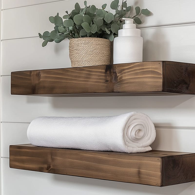 Koristeellinen puinen seinähylly Hanah Home Rafect Wooden (13 x 60 x 11 cm) Malli: kaksihyllyinen - Talo & remontointi - Keittiö & kylpyhuone - Keittiö & kodinhoitohuone - Keittiön sisustus - Keittiöhylly