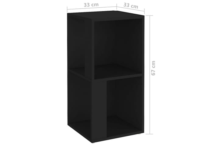 Kulmakaappi musta 33x33x67 cm lastulevy - Musta - Kulmahylly - Keittiöhylly - Hylly