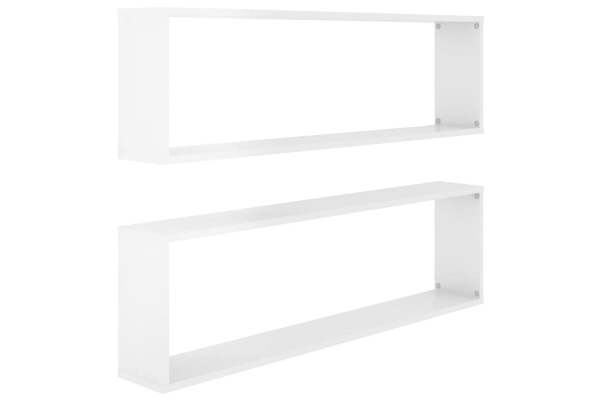 Kuutioseinähyllyt 2 kpl korkeak. valk. 100x15x30 cm - Valkoinen - Talo & remontointi - Keittiö & kylpyhuone - Keittiö & kodinhoitohuone - Keittiön sisustus - Keittiöhylly