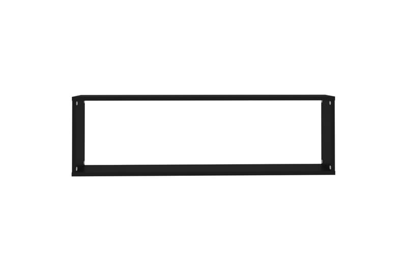 Kuutioseinähyllyt 2 kpl musta 100x15x30 cm lastulevy - Musta - Talo & remontointi - Keittiö & kylpyhuone - Keittiö & kodinhoitohuone - Keittiön sisustus - Keittiöhylly