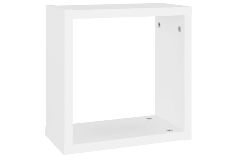 Kuutioseinähyllyt 2 kpl valkoinen 30x15x30 cm - Valkoinen - Talo & remontointi - Keittiö & kylpyhuone - Keittiö & kodinhoitohuone - Keittiön sisustus - Keittiöhylly