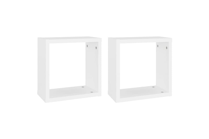 Kuutioseinähyllyt 2 kpl valkoinen 30x15x30 cm - Valkoinen - Talo & remontointi - Keittiö & kylpyhuone - Keittiö & kodinhoitohuone - Keittiön sisustus - Keittiöhylly