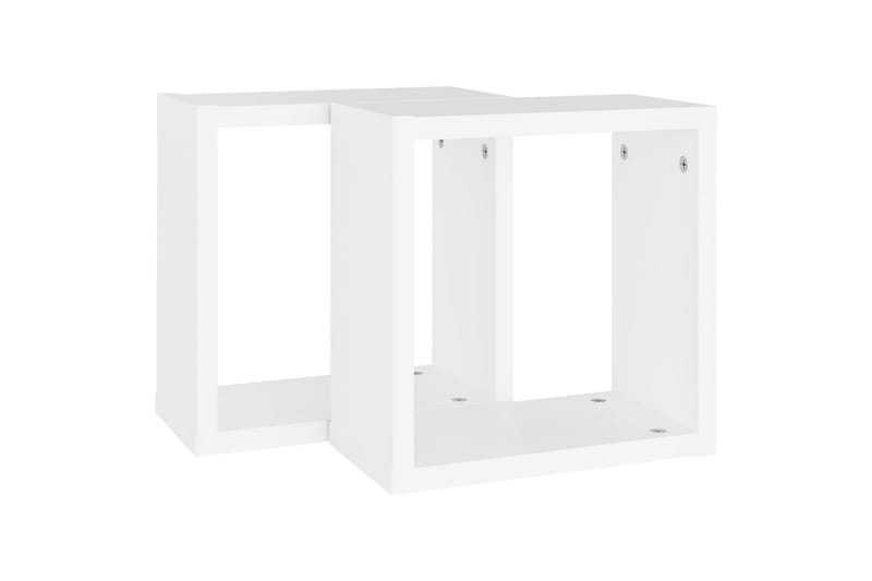 Kuutioseinähyllyt 2 kpl valkoinen 30x15x30 cm - Valkoinen - Talo & remontointi - Keittiö & kylpyhuone - Keittiö & kodinhoitohuone - Keittiön sisustus - Keittiöhylly