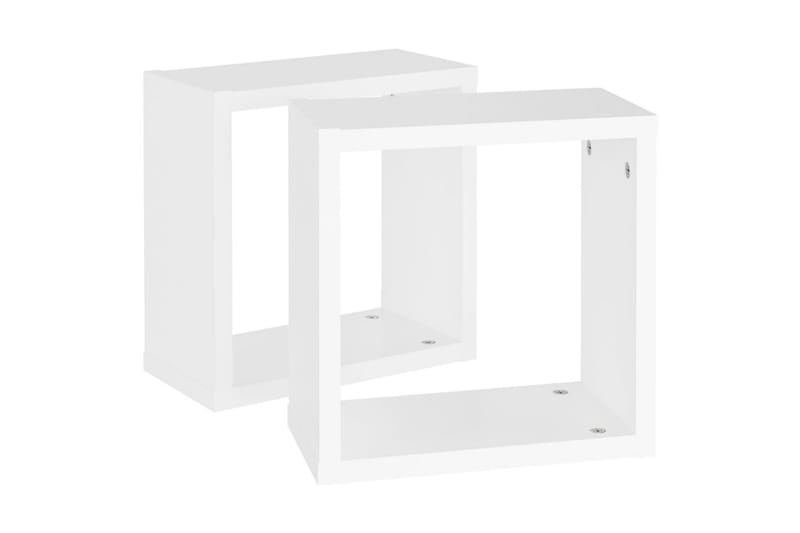 Kuutioseinähyllyt 2 kpl valkoinen 30x15x30 cm - Valkoinen - Talo & remontointi - Keittiö & kylpyhuone - Keittiö & kodinhoitohuone - Keittiön sisustus - Keittiöhylly