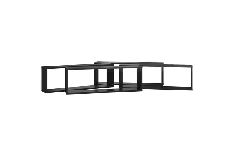 Kuutioseinähyllyt 4 kpl korkeak. musta 80x15x26,5 cm - Musta - Talo & remontointi - Keittiö & kylpyhuone - Keittiö & kodinhoitohuone - Keittiön sisustus - Keittiöhylly