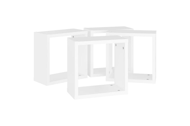 Kuutioseinähyllyt 4 kpl valkoinen 30x15x30 cm - Valkoinen - Talo & remontointi - Keittiö & kylpyhuone - Keittiö & kodinhoitohuone - Keittiön sisustus - Keittiöhylly