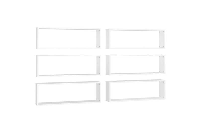 Kuutioseinähyllyt 6 kpl valkoinen 80x15x26,5 cm lastulevy - Valkoinen - Talo & remontointi - Keittiö & kylpyhuone - Keittiö & kodinhoitohuone - Keittiön sisustus - Keittiöhylly