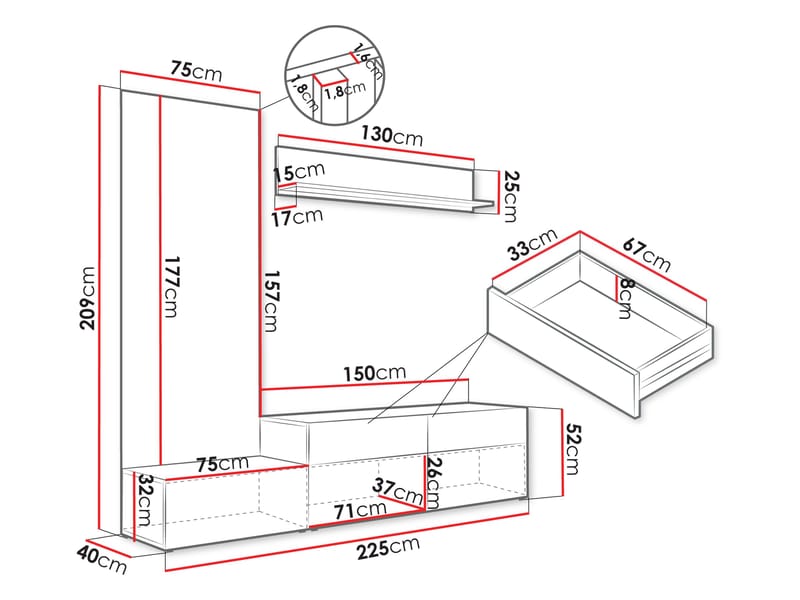 Kyrelon TV-yksikkö - Talo & remontointi - Keittiö & kylpyhuone - Keittiö & kodinhoitohuone - Keittiön sisustus - Keittiökaappi