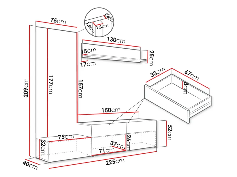 Kyrelon TV-yksikkö - Talo & remontointi - Keittiö & kylpyhuone - Keittiö & kodinhoitohuone - Keittiön sisustus - Keittiökaappi