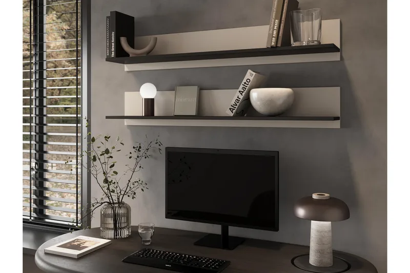 Lyrosen Seinähylly 125 cm - Beige - Talo & remontointi - Keittiö & kylpyhuone - Keittiö & kodinhoitohuone - Keittiön sisustus - Keittiöhylly