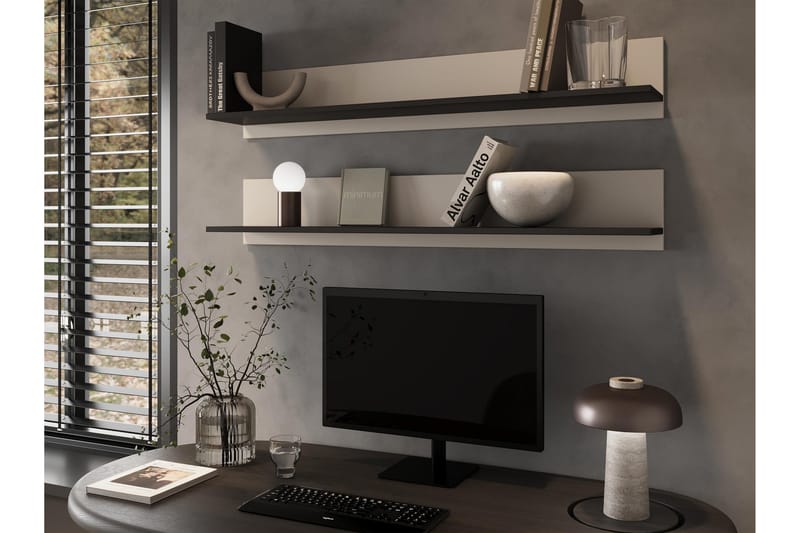 Lyrosen Seinähylly 125 cm - Beige - Talo & remontointi - Keittiö & kylpyhuone - Keittiö & kodinhoitohuone - Keittiön sisustus - Keittiöhylly