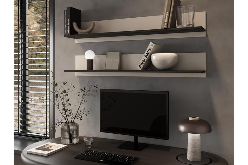 Lyrosen Seinähylly 125 cm - Beige - Talo & remontointi - Keittiö & kylpyhuone - Keittiö & kodinhoitohuone - Keittiön sisustus - Keittiöhylly